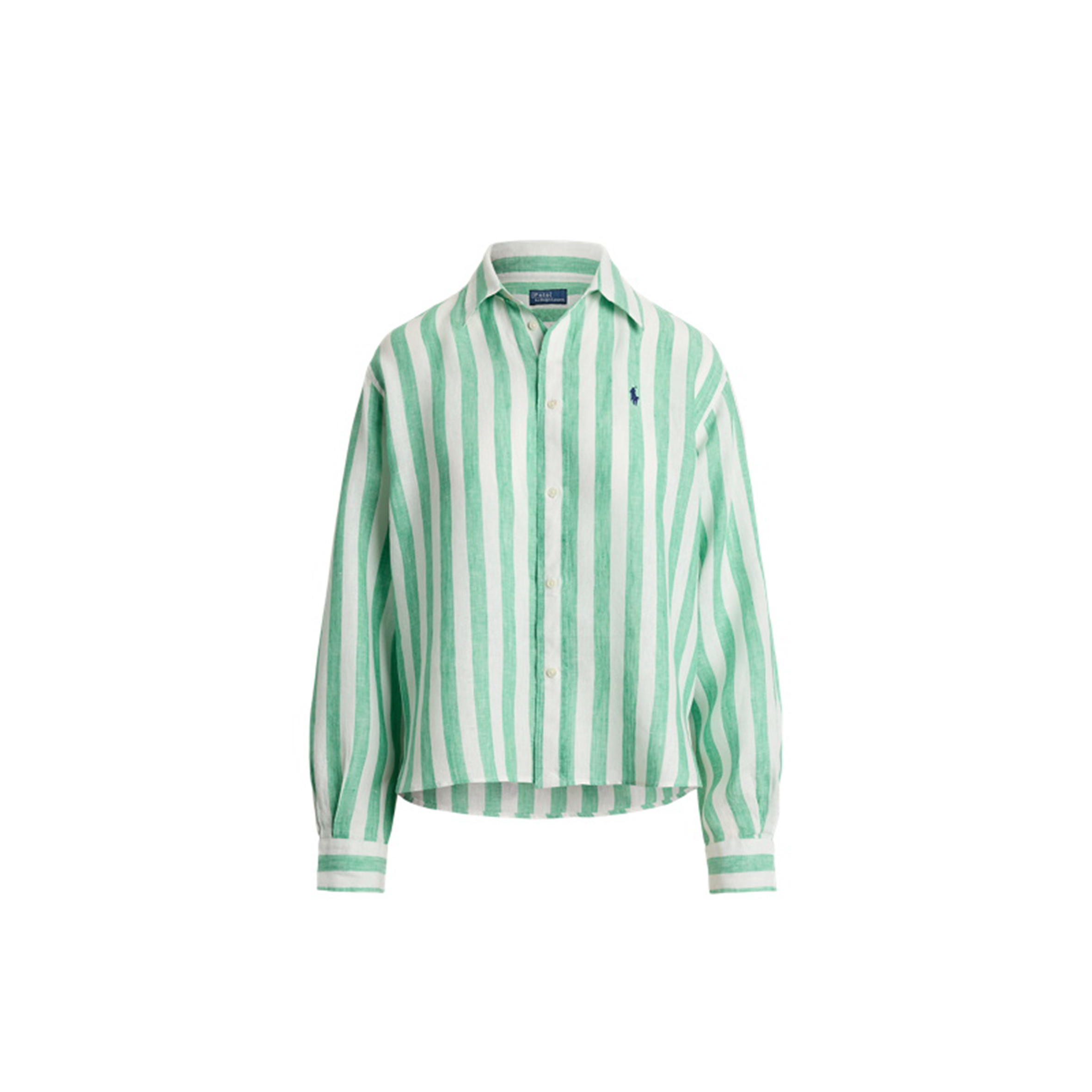 POLO RALPH WIDE CROPPED STRIPED LINEN SHIRT 100002709